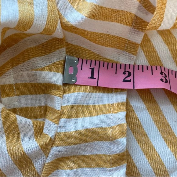 Shein White and Yellow Romper with Belt - Picture 12 of 12